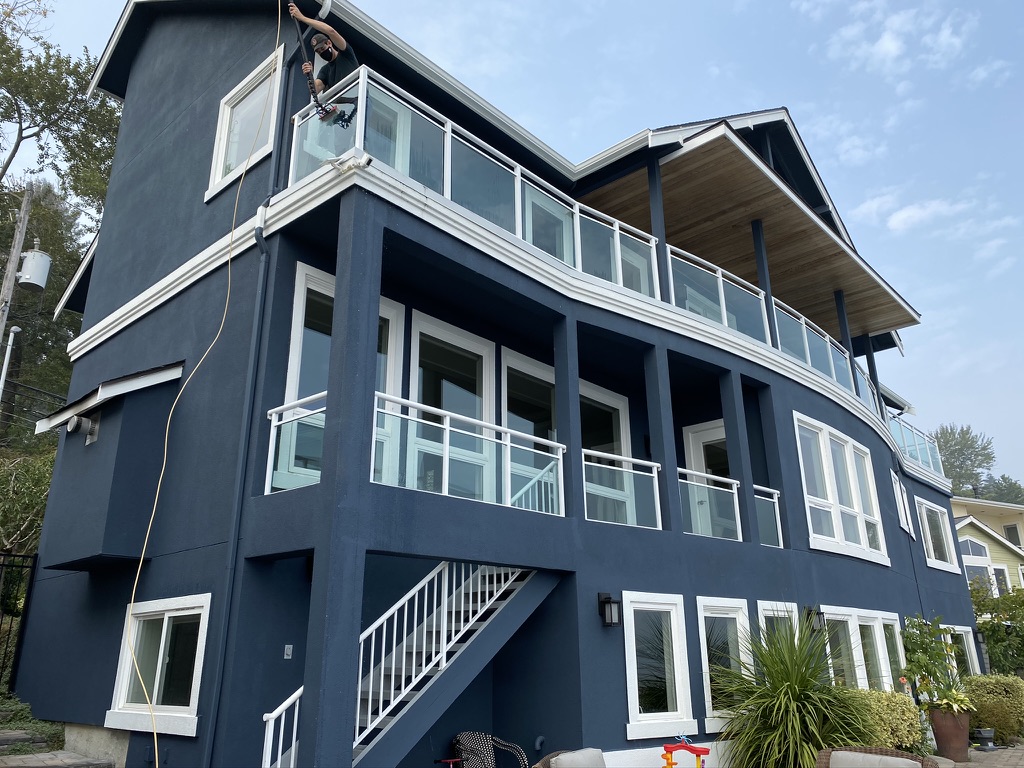 Freshly prepared home exterior ready for listing photos